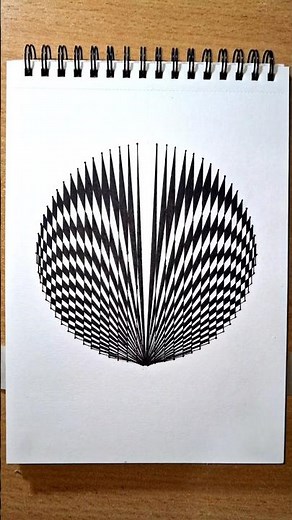 Amazing Line Illusion Drawing 😍 | Satisfying Geometric Pattern Art