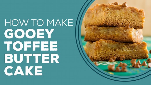 In this clip from an episode of Paula's Home Cooking, I'm puttin' a twist on one of my very favorite dessert recipes. Click here for my Gooey Toffee Butter Cake recipe: https://www.pauladeen.com/recipe/toffee-gooey-butter-cake/ | Paula Deen