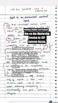 How to Write a Perfect Paragraph | Beginner's Guide | Paragraph Evaluation by CSP Samreen Razzaq