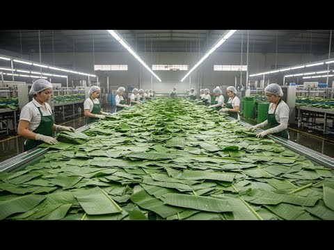 Inside a Banana Leaf Processing Factory You’ve Never Seen Before
