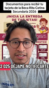 Documentos para Recibir la Tarjeta de la Beca Rita Cetina Secundaria 2026 | Bienestar MX