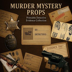 Printable Murder Mystery Kit - Detective Game Party Props - Crime Investigation - Escape Room Decor - Etsy