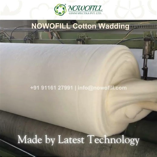 NOWOFILL Cotton Wadding – Naturally Sourced & Globally Certified