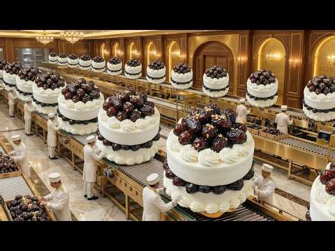 How Millions of Ajwa Date Chocolate Cakes Are Made in a Mega Factory | Full Factory Process