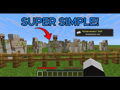 How to build a SUPER SIMPLE Iron Golem farm in Minecraft!