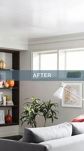 A basement remodel worth bragging about ✨ This basement drop ceiling was upgraded to WoodHaven Painted White planks that were attached to the existing grid – offering a clean, classic look that works with any space. https://bit.ly/3n1OnNH | Armstrong Ceilings for the Home