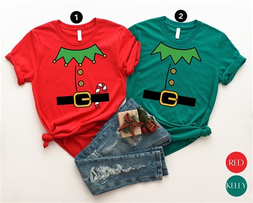 Elf Costume Christmas Shirt, Family Matching Outfit - Etsy