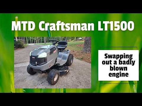 MTD Craftsman LT1500 riding mower needs a new engine. Let's swap it!
