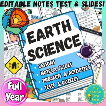 Earth Science Interactive Notebook Unit Plan - Earth and Space Year Curriculum