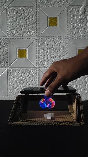 😮🤯 How To Make A Diy 3d Hologram Project From Cardboard / Cardboard Hologram Project Video#hologram