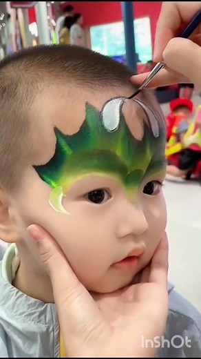 Cute Baby Dragon Face Painting 😍✨ | Kids Transformation | #Shorts