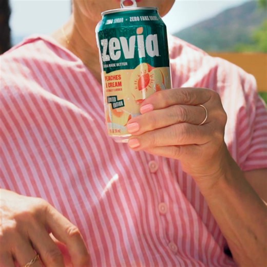 You deserve a little treat: Zevia's zero sugar and naturally delicious Peaches & Cream soda. Get it for a limited time, only on Amazon. | Zevia