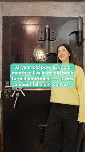 Marianne Plaisance, 33, and her boyfriend purchased an apartment in an old bank in Montreal, Québec, Canada in September 2022 for $500,000. Marianne, who is also a content creator, has spent the past 2½ years transforming her home through various interior design and DIY projects. “When I found this place, it was a beautiful canvas for me,” she says. “I always envisioned myself living in a very artistic, creative, colorful, unique space. So to have this place as my adult house is so cool to me.” 