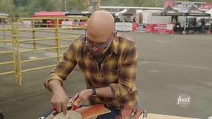 Michael D. Symon glazes his salmon with a tangy mixture of soy sauce, lemon juice and mustard to deliver a ton of flavor to the fish 😋 Get more tips from Michael on #BBQUSA, tonight at 10|9c! Get the recipe: https://foodtv.com/3OyCIRa. | Food Network