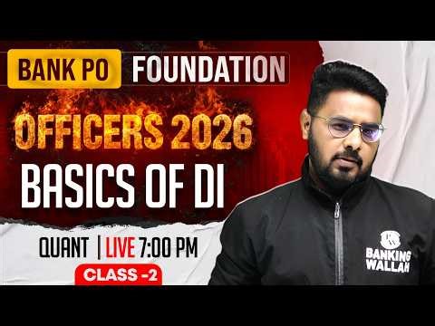 Bank PO Foundation 2026 | Basics of Data Interpretation | Quant for Bank Exams | by Sumit Sir