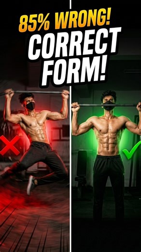 85% Log Pull-Ups Galat Karte Hain 😱 | Correct Form vs Wrong Form #shorts #viral #trending