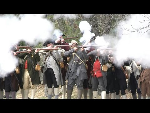 History enthusiasts reenact American Revolutionary War battle | AFP