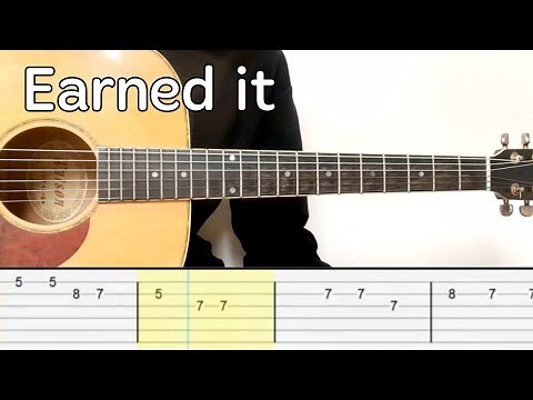 the weeknd - earned it (guitar tutorial tab)