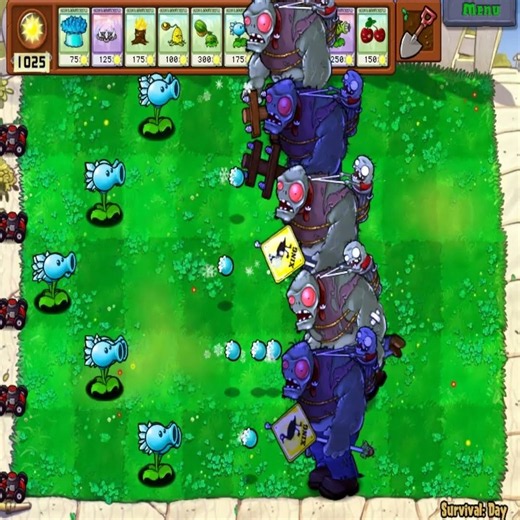 Snow Pea vs Giga Gargantuar… Ice Power vs Giant Strength! ❄️👹 #pvz #pvzshorts #plantsvszombies
