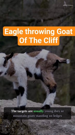 Eagles Throw Goats Off Cliffs To Eat Them 🦅 #shorts #science #animals #povscience