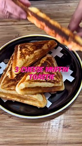 🧀 3 CHEESE MUFFIN TOASTIE 🧀 Crispy edges. Gooey cheese. Toastie magic, muffin-style. INGREDIENTS • 1 egg • 150g buttermilk (⅔ cup) • 40ml melted butter (2 Tb 2 tsp) • 150g self-raising flour (1 cup) 🧀 CHEESES • ¾ cup grated tasty cheese (about 75g) • ¼ cup grated parmesan (about 25g) • @fromagerdaffinois_au (cut into slices or chunks for the gooey middle) HOW TO 1. Whisk egg, buttermilk, and melted butter until smooth. 2. Sift in flour. Mix gently. 3. Fold in tasty cheese & parmesan. Season w