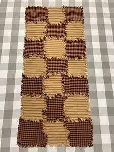 Plaid Primitive Homespun RAG Table Runner - Etsy Canada