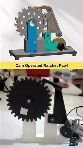Cam Operated Ratchet Pawl Mechanism ⚙️ | Ingenious Mechanical Principle #shorts