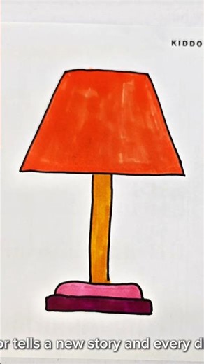 Easy Lamp Drawing for Kids #shorts | Simple & Fun Coloring | Kido Color Club