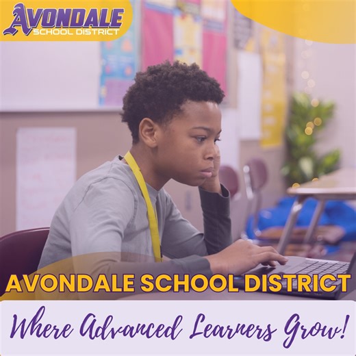 Gifted isn’t one-size-fits-all—and neither is learning at Avondale. ✏️✨ From robotics to the arts to cross-curricular innovation, our gifted and talented programs help advanced learners grow by doing work that matters. • Applications open January 30, 2026 • NEW K–1 program | Avondale GATE Magnet School (Grades 2–8) Learn more or apply: www.avondaleschools.org/k1gifted | www.avondaleschools.org/gate/apply #WeAreAvondale #AchieveBeyondLimits | Avondale School District