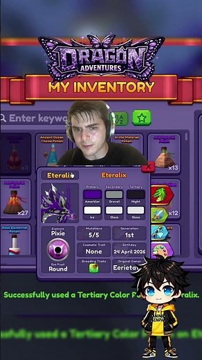 Eteralix New Developer Dragon in Dragon Adventures