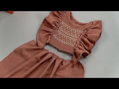 How to make a smocked dress for little girl - Step-by-Step Guide Tutorial