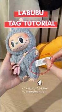 Labubu tag folding tutorial, because tag labels are annoying #labubu #hacks #tutorialvideo