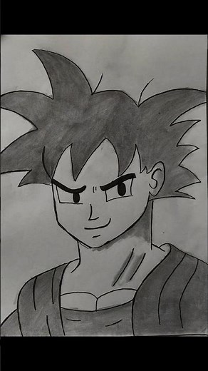 Goku drawing for beginners 🔥 #drawing #animeart #goku #viral #trending