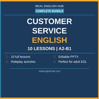 Customer Service English | ESL A2-B1 Speaking | Role Play | 10 Lesson Bundle