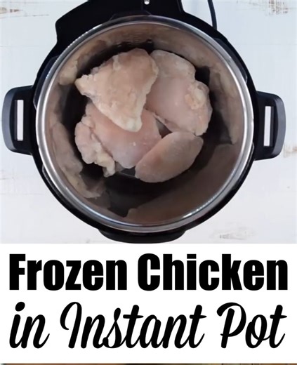 This is how to Cook Frozen Chicken in the Instant Pot to tender! It is easy to do and a great way to make chicken sliders or shredded breasts or thighs 👉 https://temeculablogs.com/frozen-chicken-in-the-instant-pot/ | The Typical Mom