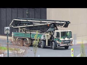 Concrete Pump Truck in Action