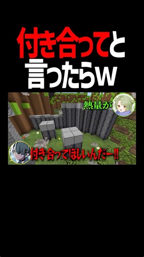 付き合ってと言ったらえ◎◎な事だと勘違いする説ww #マイクラ #shorts