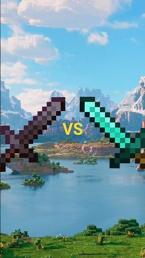Minecraft Netherite sword VS diamond sword #minecraft #shorts