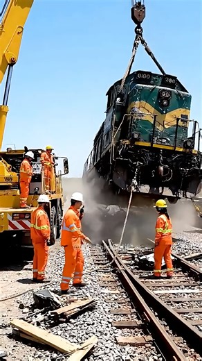 Trackside Emergency Response: Crane-Assisted Locomotive Recovery #railway #train #wesel | Zona Lokomotif