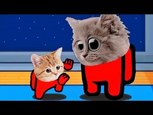 (Mini Crew Baby Cats) Among Us distraction dance animation