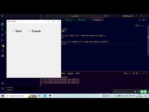 Create Radio Button in Python GUI (Lec 6)