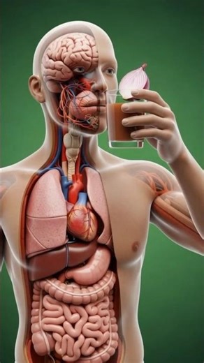 Onion Effects on Brain, Gut & Energy | 3D Medical Visual🧅 #health #shorts #onionbenifits