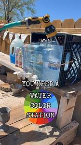 Do you enjoy outdoor water play? Your Littles would probably love this watercolor station!Watch as the children independently explore, haul water to their mud kitchen, and fine-tune their gross and fine motor skills. They're not just playing! Really- they're learning about volume, problem-solving, and so much more! If this is your vibe, be sure to like and follow for more playful learning adventures. Don't forget to share this with someone who needs a splash of creativity in their day!#ThePlaysc