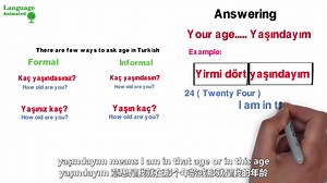 【中英双字】【英语教土语】土耳其语入门 Turkish for beginners 03.问年龄及回答