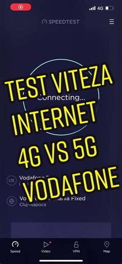 Test de Viteza Internet: Comparatia 4G vs 5G Vodafone