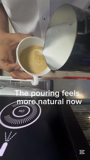 Day 3 (Gain More Control) #beginnerbarista #baristalife #latteart #cafevibes #latteartpractice