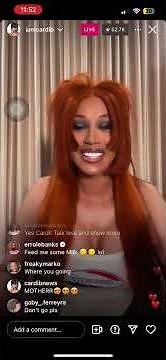 CARDI B FLASHING ON IG LIVE😳😳(must see)#viral #explore #cardib