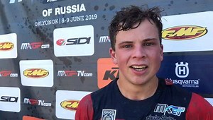 Todd Kellett could be happier to win the Russian round EMX2T presented by FMF Racing! Congrats on your first career win Todd! #MXGP #Motocross #EMX #MXGPRussia | MXGP