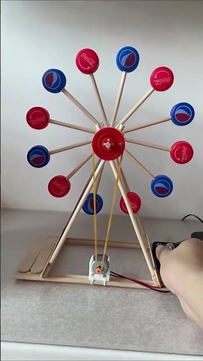 DIY Mini Ferris Wheel | Simple Popsicle Stick Project#science#experiment#usa#florida#short