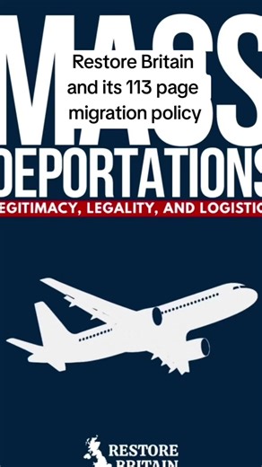 Have you actually read Restore Britain’s mass deportations policy document? It is a full 113 page plan to remove up to 2 million illegal migrants from the UK in 2 to 3 years. Repeal Human Rights Act. Leave ECHR. Mass removals. Serious border control or political fantasy? #UKPolitics #ImmigrationDebate #RestoreBritain #bordercontrol